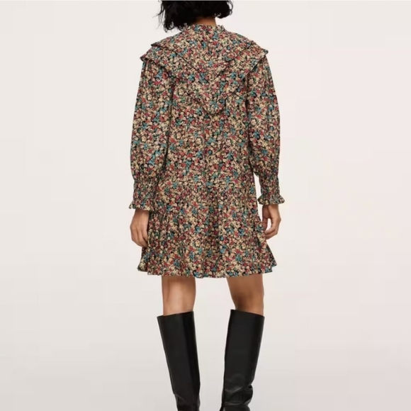 Nwt Mango floral print embroidered dress - Picture 3 of 10